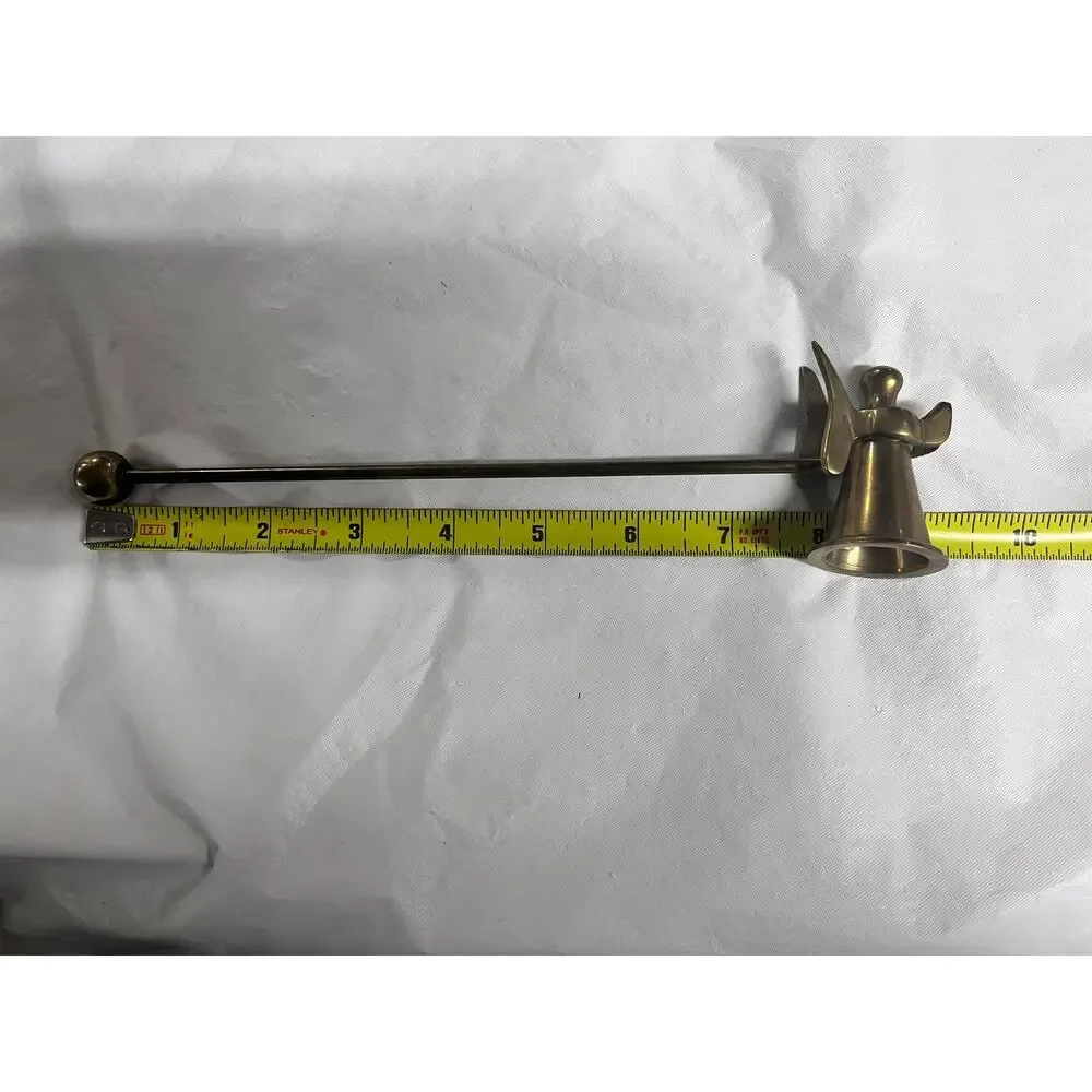 Vintage Brass Angel Candle Holder & Snuffer